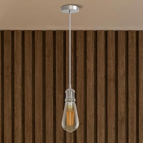 Industrial E27 Lamp Holder with Cord Grip Multi-Colour Finishes ~3423