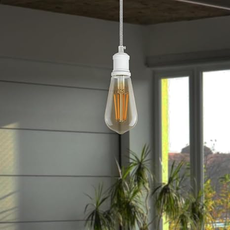 Industrial E27 Lamp Holder with Cord Grip Multi-Colour Finishes ~3423