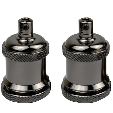 Industrial E27 Lamp Holder with Cord Grip Multi-Colour Finishes ~3423