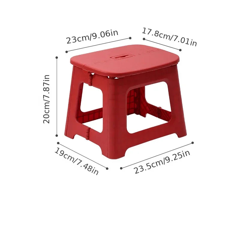 1 Piece of Foldable Chair Stool, Thickened and Portable, Lightweight Plastic Stool Suitable for Home Bathrooms and Outdoor Use