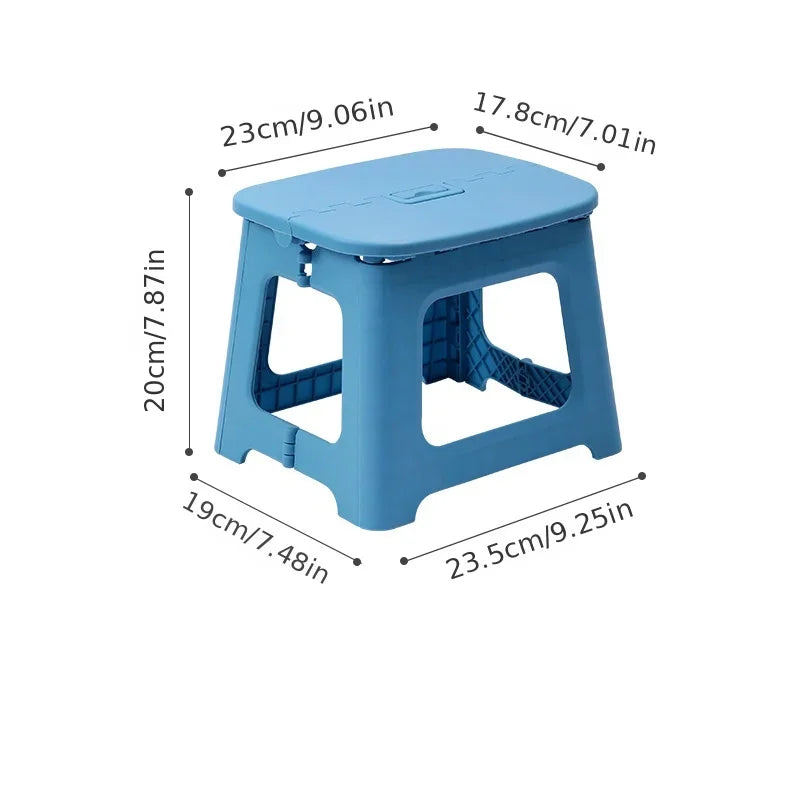 1 Piece of Foldable Chair Stool, Thickened and Portable, Lightweight Plastic Stool Suitable for Home Bathrooms and Outdoor Use