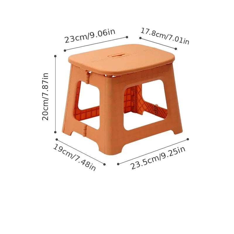 1 Piece of Foldable Chair Stool, Thickened and Portable, Lightweight Plastic Stool Suitable for Home Bathrooms and Outdoor Use