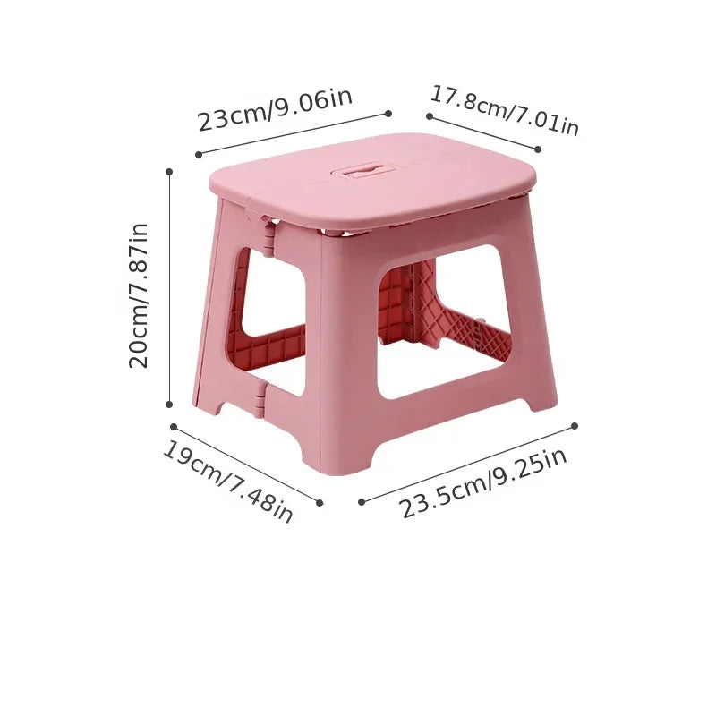 1 Piece of Foldable Chair Stool, Thickened and Portable, Lightweight Plastic Stool Suitable for Home Bathrooms and Outdoor Use