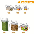 Kitchen 7pcs Food Containers Set BPA Free Plastic Airtight Storage Box With 10stickers and Pen